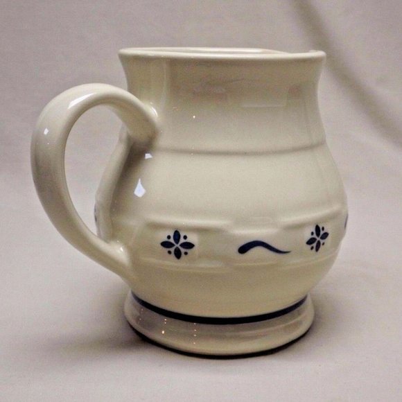 Longaberger Pottery Classic Blue Juice Pitcher  Roseville Ohio 1991 Original Box - Picture 4 of 9